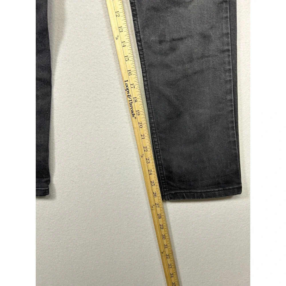 Streetwear Grunge‎ Levis Mens 31x30 Black 502 Regular Taper WaterLess Jeans